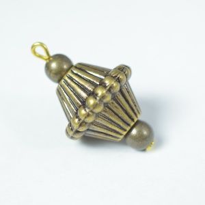 16mm Textured Bead Connector with Eyepin beads